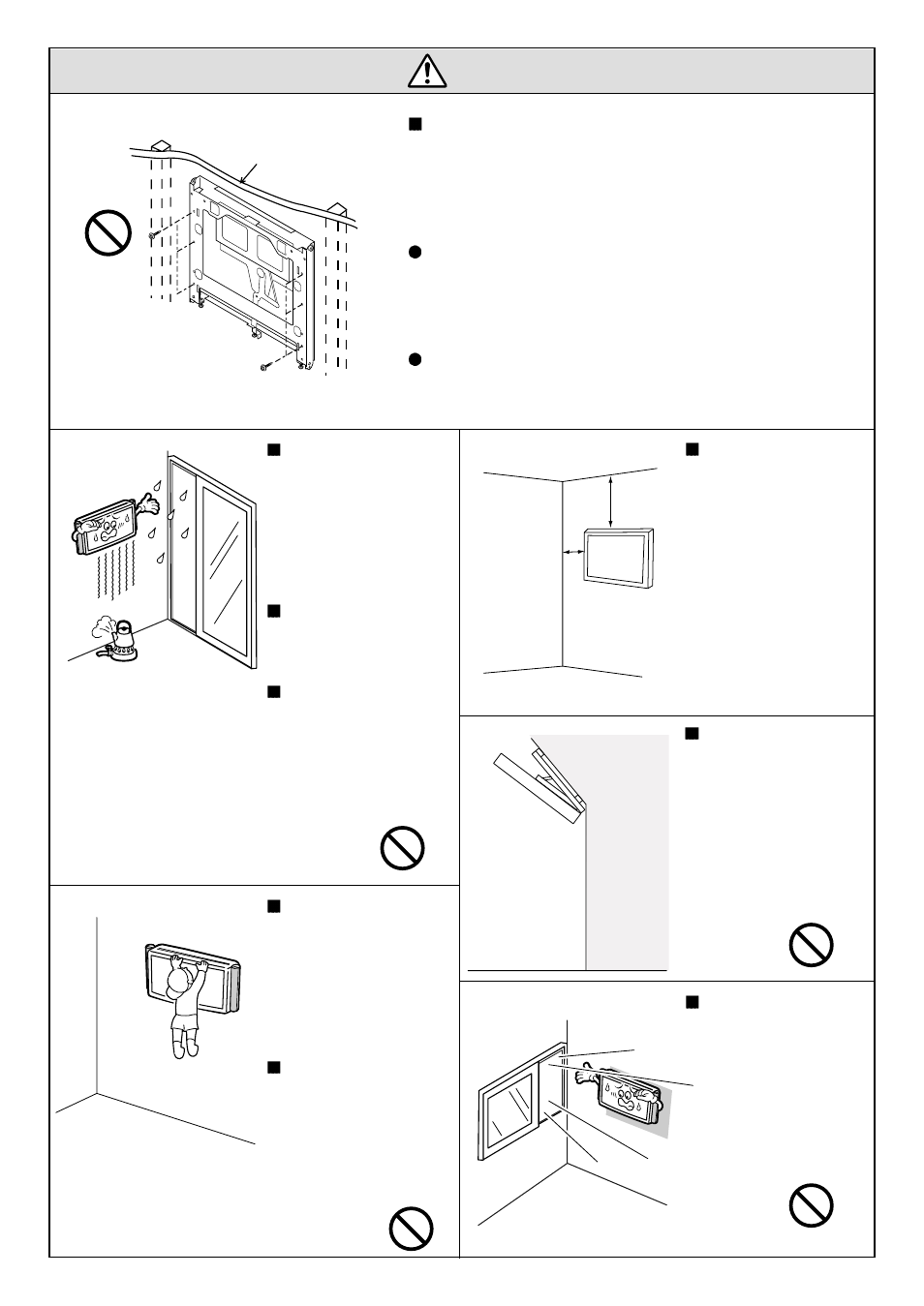 Warning, Mounting the wall unit | JVC RK-C42WBT3 User Manual | Page 3 / 16