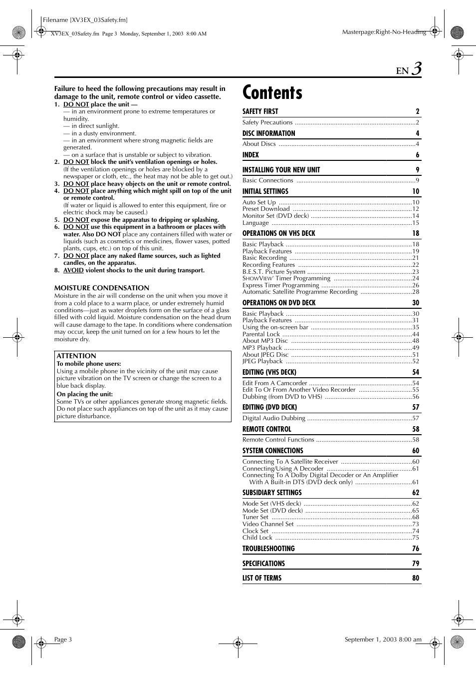 JVC 0504CSH-ID-VT User Manual | Page 3 / 84