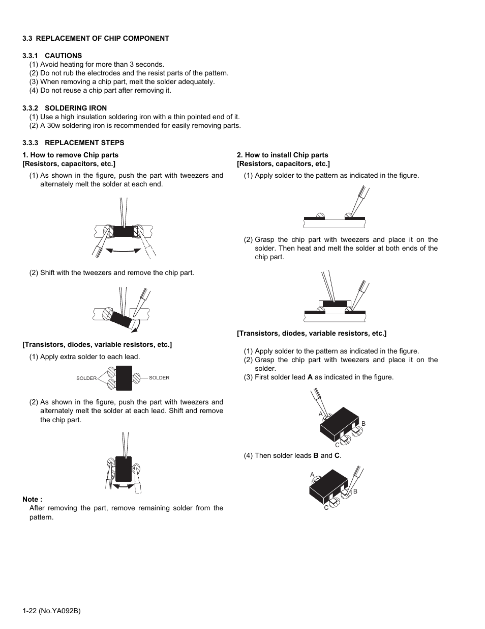 3 replacement of chip component | JVC HD-52Z575 User Manual | Page 22 / 37