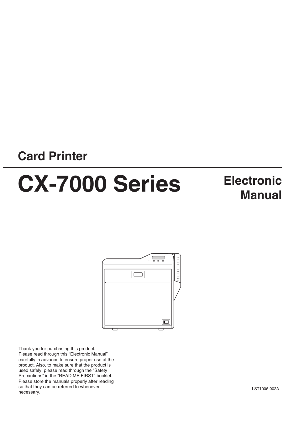 JVC CX-7000 Series User Manual | 124 pages