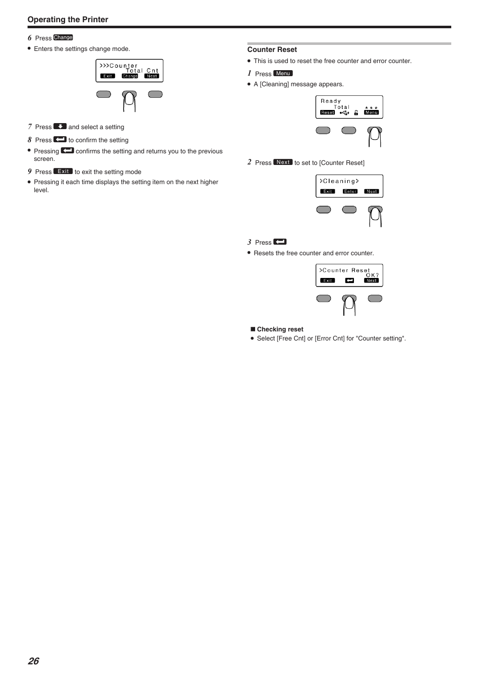 Operating the printer | JVC CX-7000 Series User Manual | Page 26 / 124