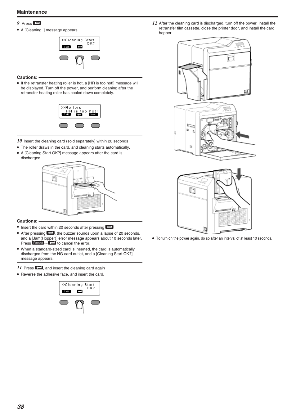 Maintenance | JVC CX-7000 Series User Manual | Page 38 / 124