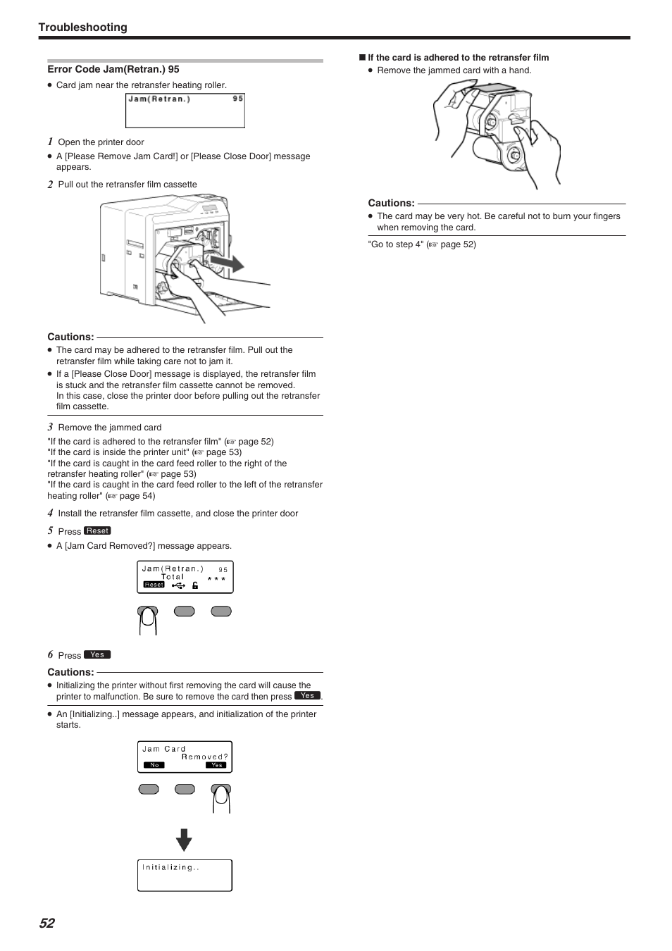 Troubleshooting | JVC CX-7000 Series User Manual | Page 52 / 124