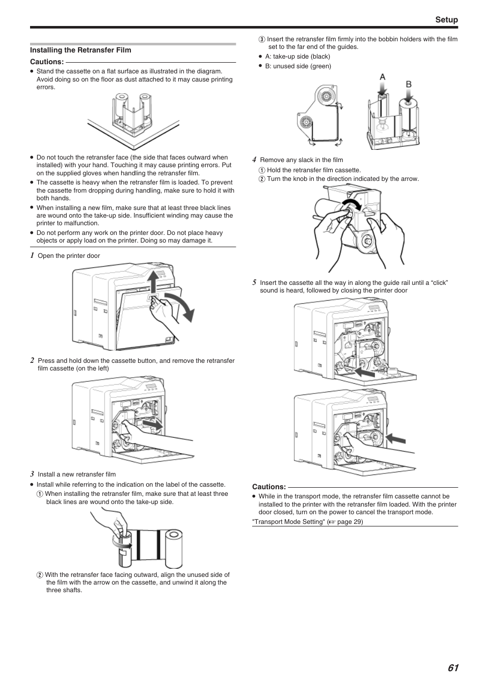 Setup | JVC CX-7000 Series User Manual | Page 61 / 124