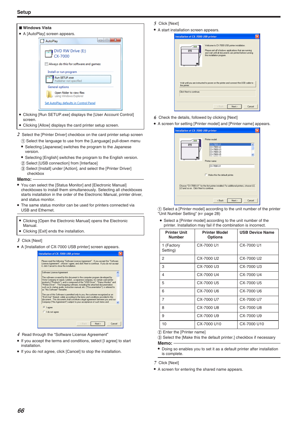 Setup | JVC CX-7000 Series User Manual | Page 66 / 124