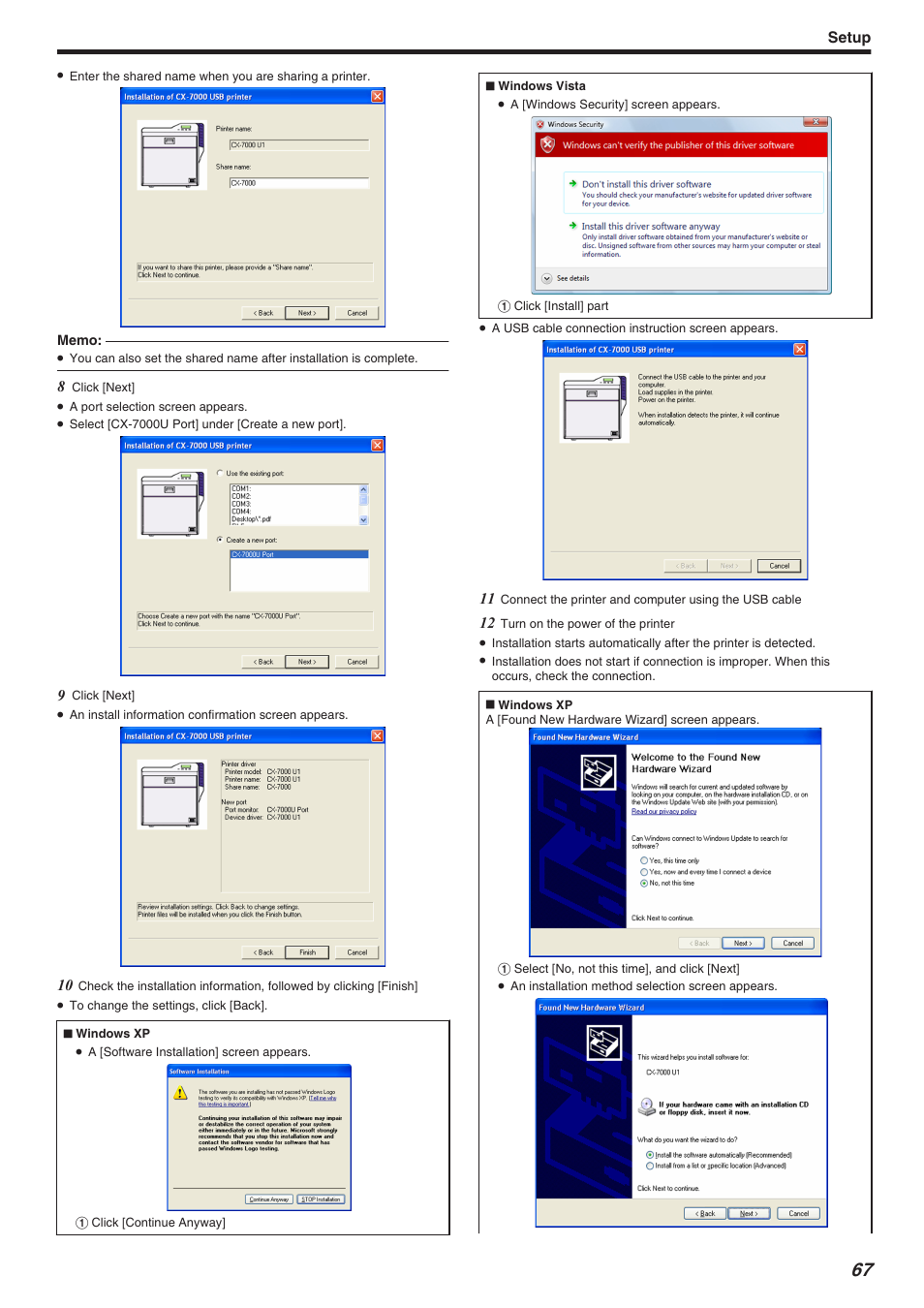 Setup | JVC CX-7000 Series User Manual | Page 67 / 124