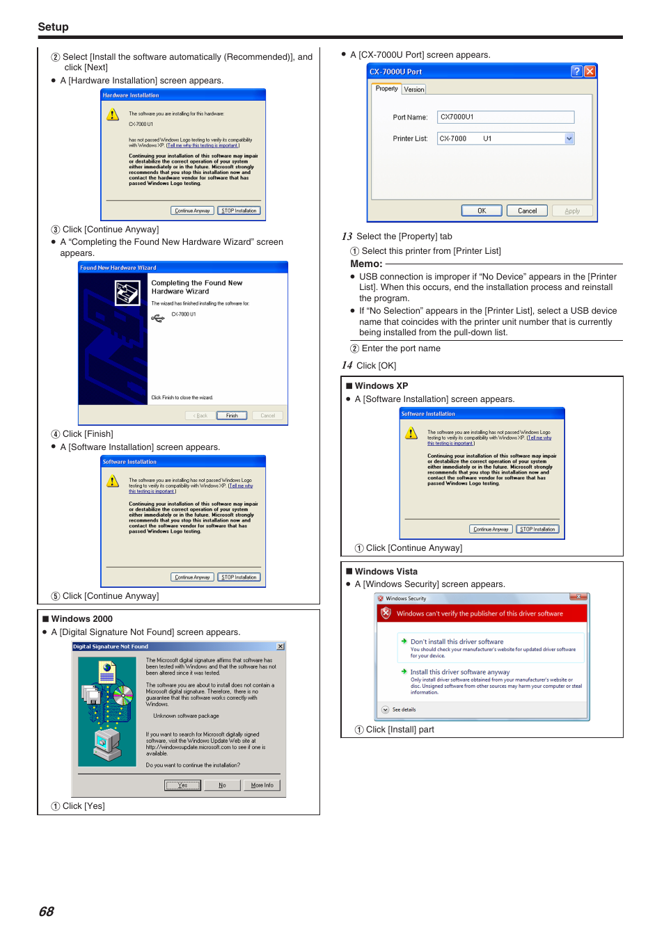 Setup | JVC CX-7000 Series User Manual | Page 68 / 124