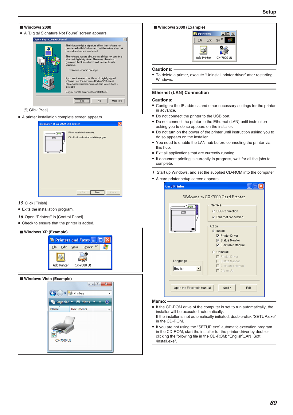 Setup | JVC CX-7000 Series User Manual | Page 69 / 124
