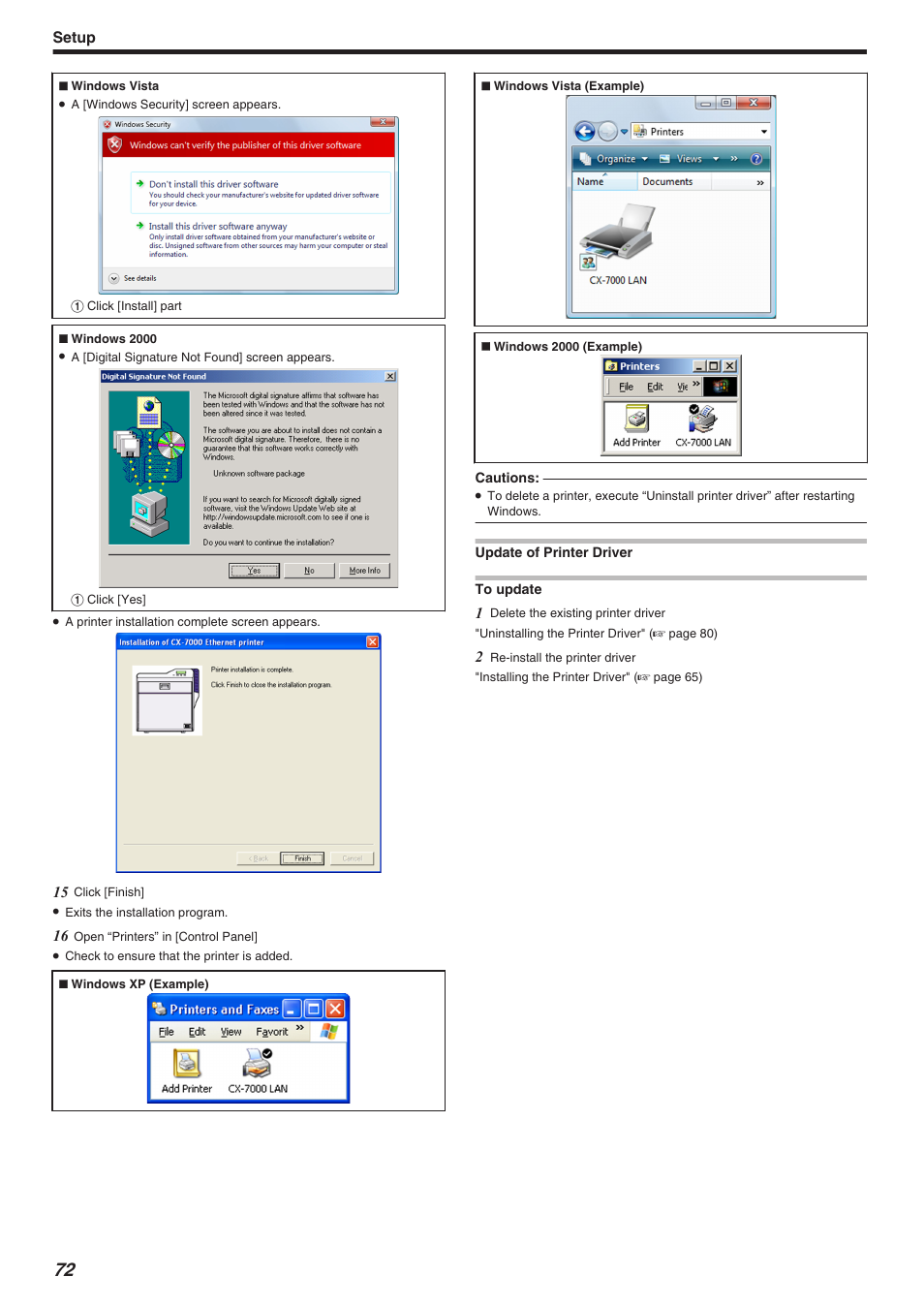 Setup | JVC CX-7000 Series User Manual | Page 72 / 124