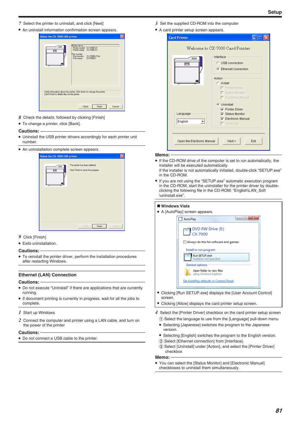 Setup | JVC CX-7000 Series User Manual | Page 81 / 124