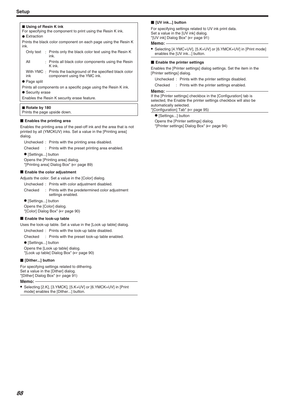 Setup | JVC CX-7000 Series User Manual | Page 88 / 124