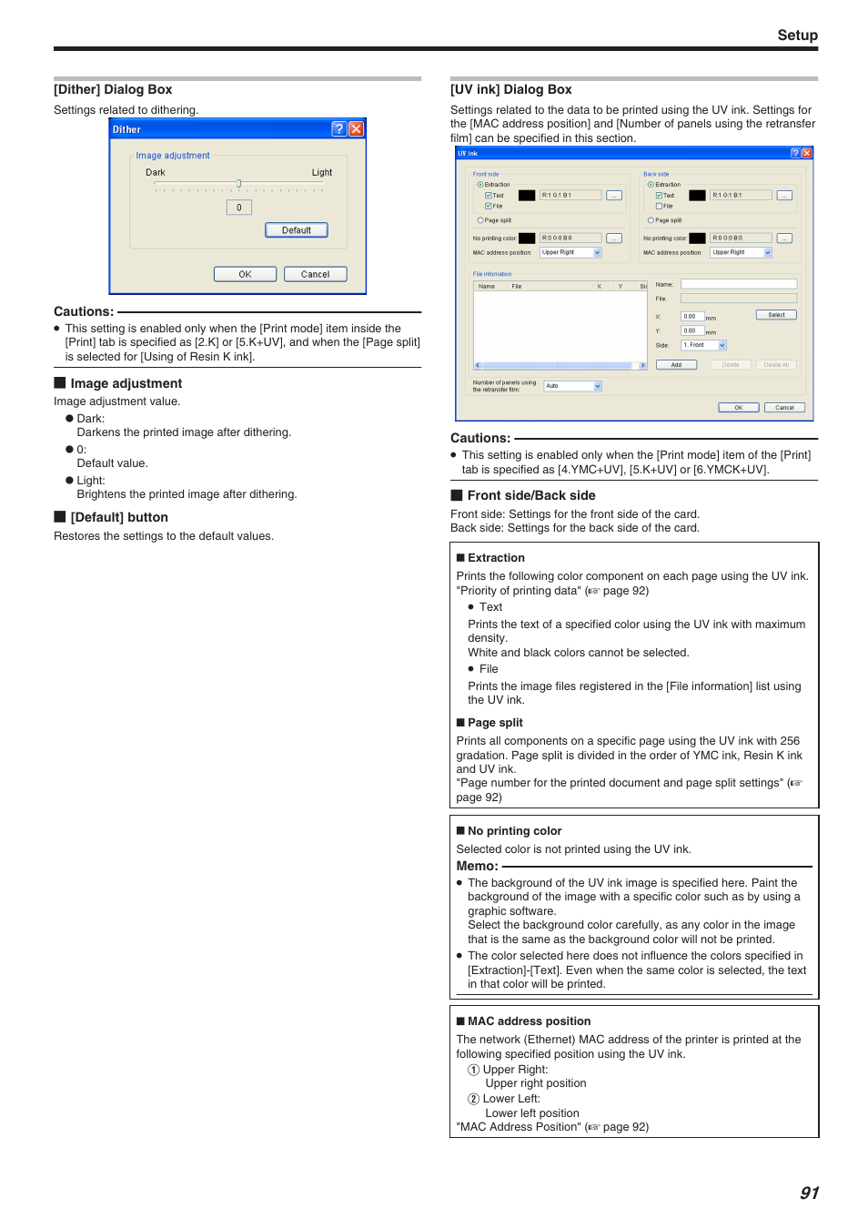 Setup | JVC CX-7000 Series User Manual | Page 91 / 124