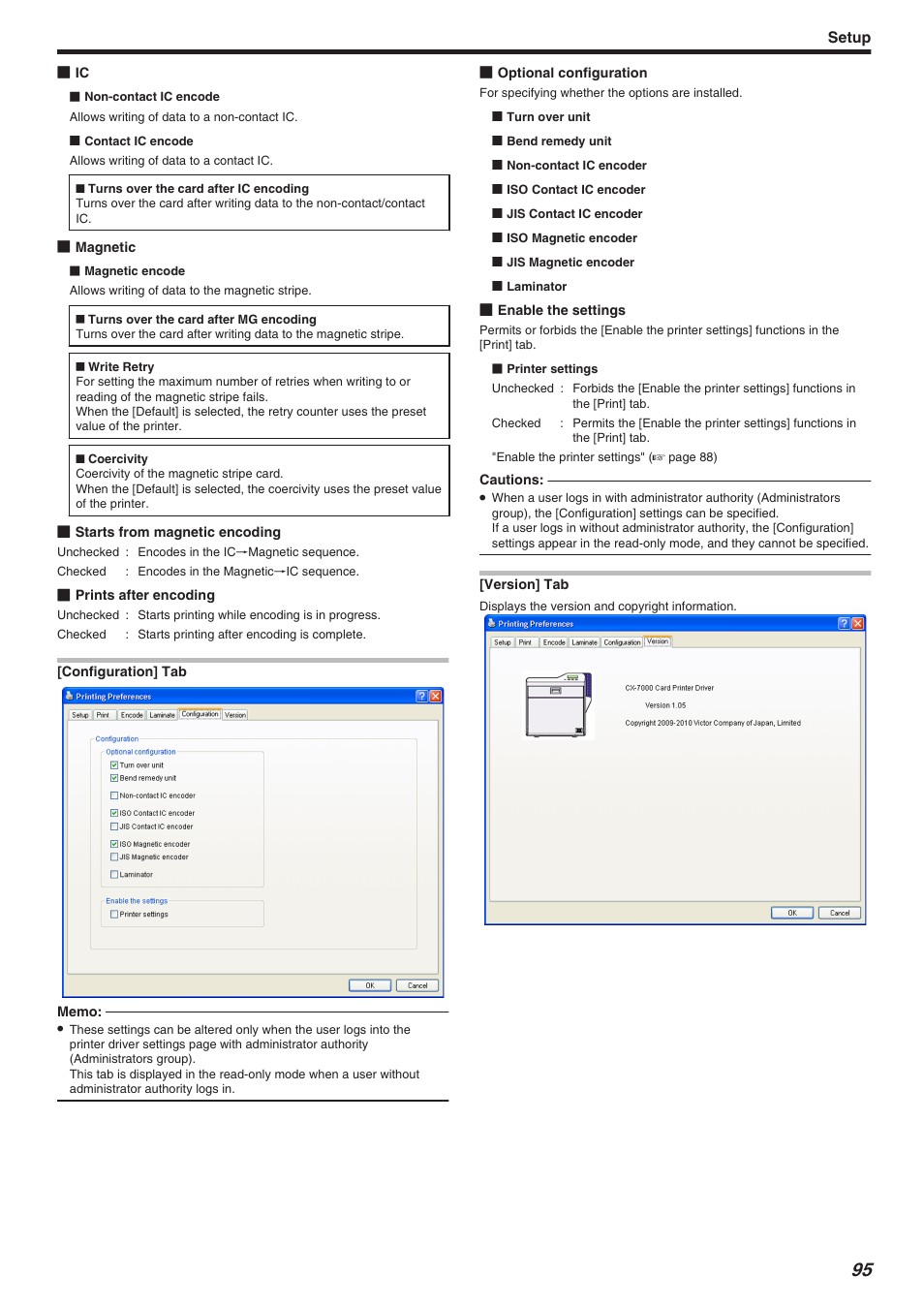 Setup | JVC CX-7000 Series User Manual | Page 95 / 124