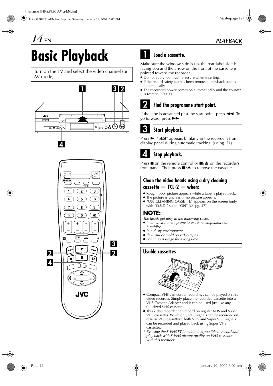 Basic playback | JVC 0302MNV*ID*JVE User Manual | Page 14 / 56