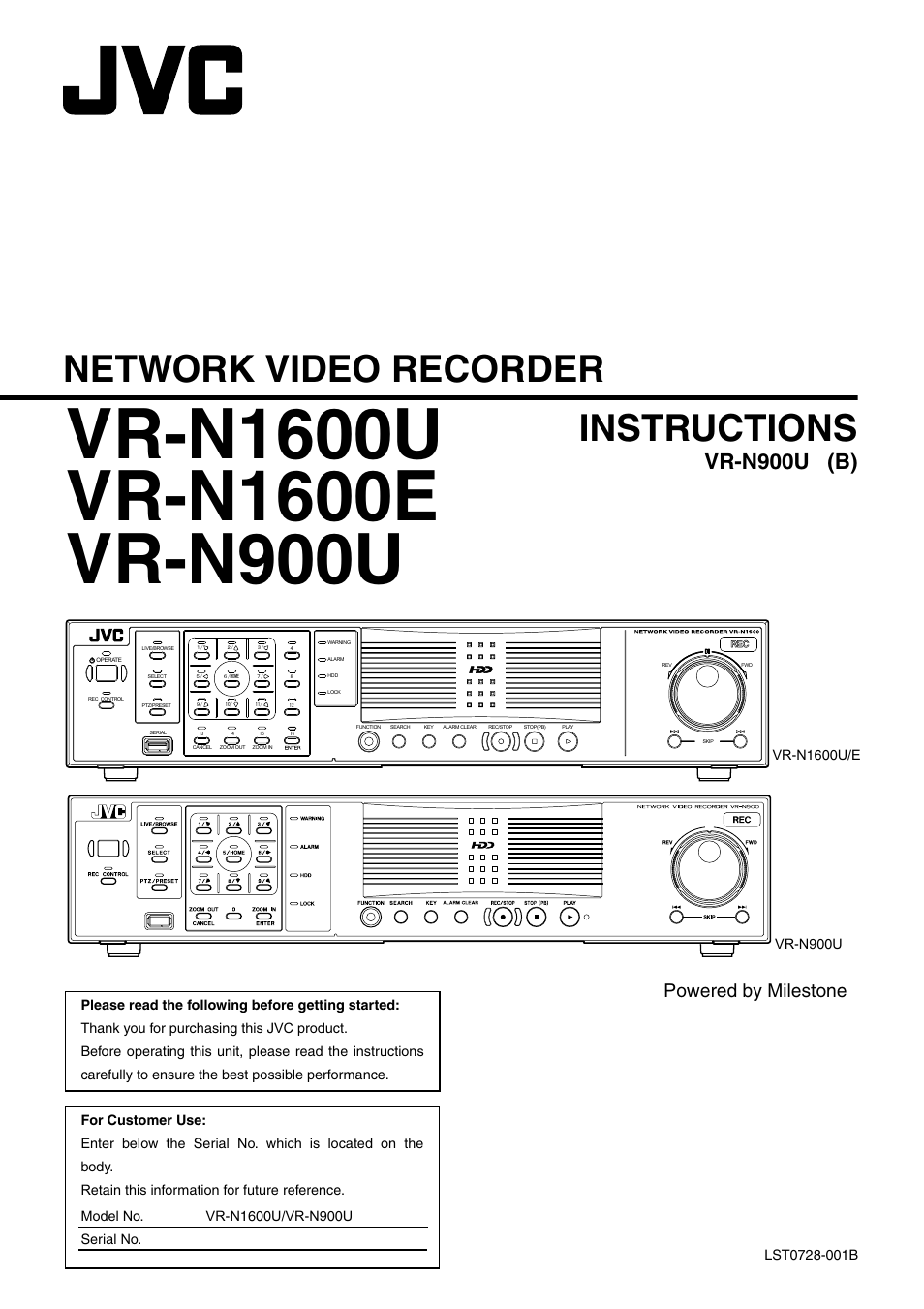 JVC VR-N1600U User Manual | 162 pages