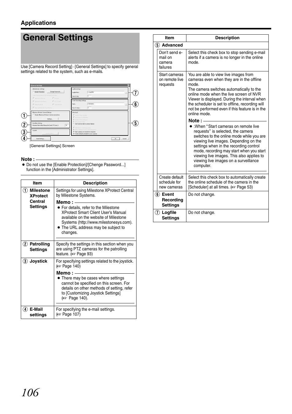 General settings, Applications | JVC VR-N1600U User Manual | Page 114 / 162