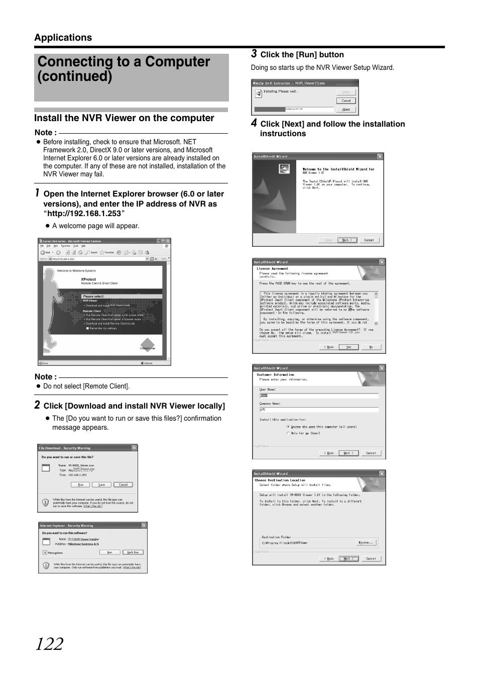 Connecting to a computer (continued) | JVC VR-N1600U User Manual | Page 130 / 162