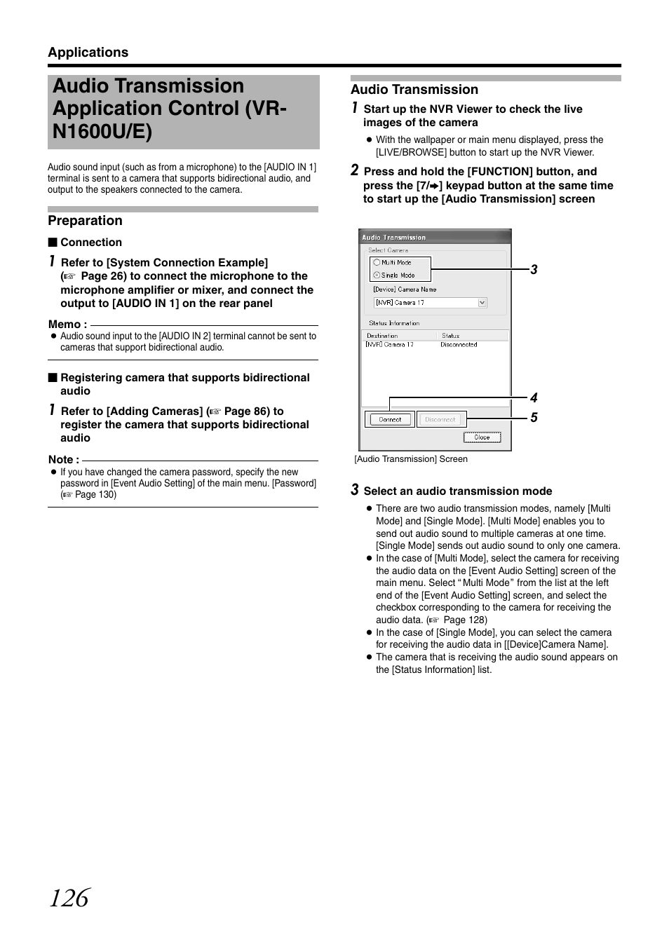 Audio transmission | JVC VR-N1600U User Manual | Page 134 / 162