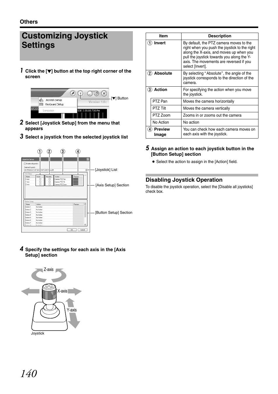 Customizing joystick settings | JVC VR-N1600U User Manual | Page 148 / 162