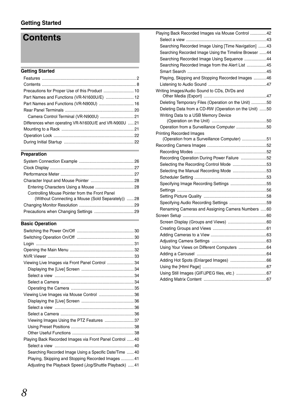 JVC VR-N1600U User Manual | Page 16 / 162