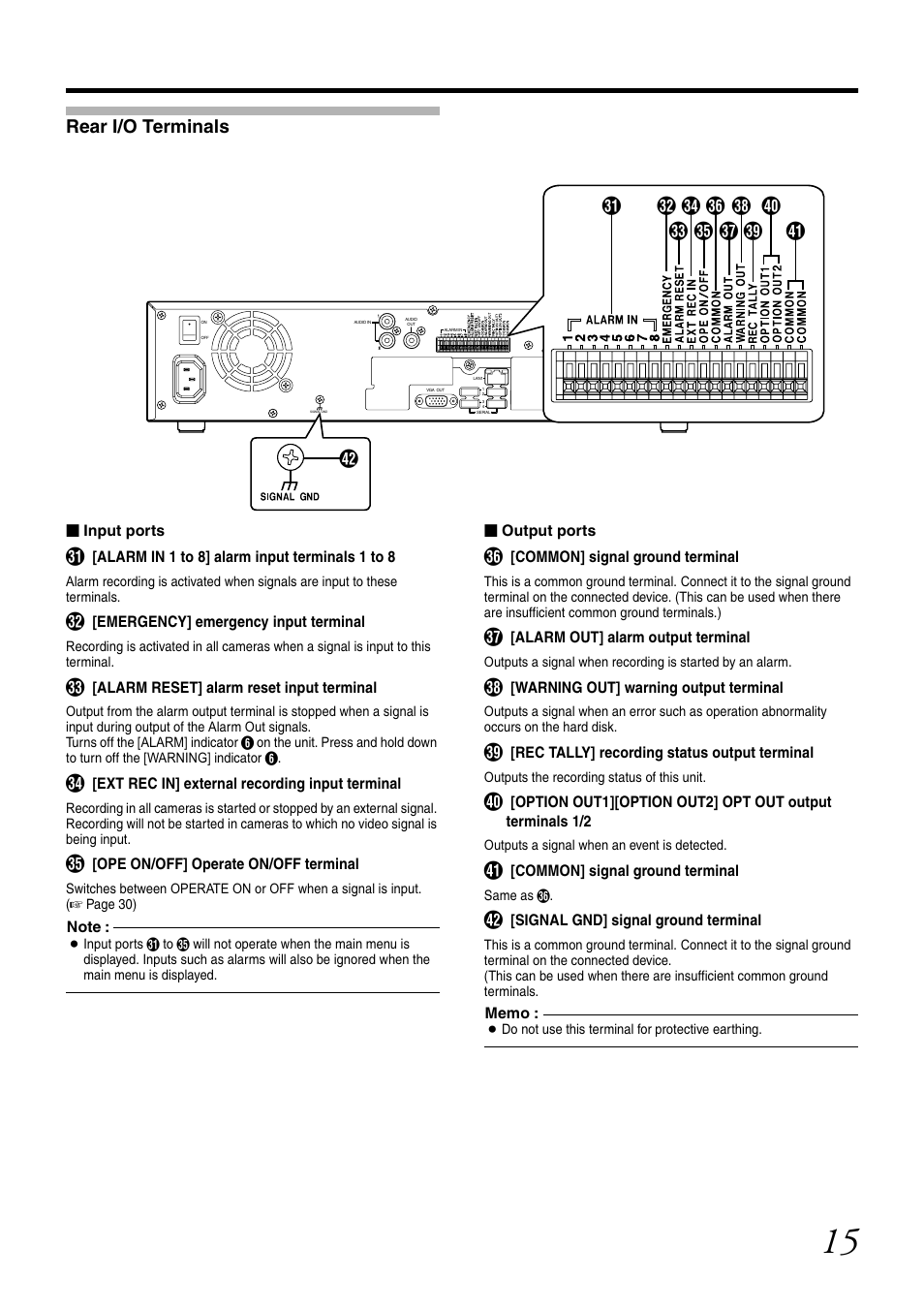 Rear i/o terminals | JVC VR-N1600U User Manual | Page 23 / 162