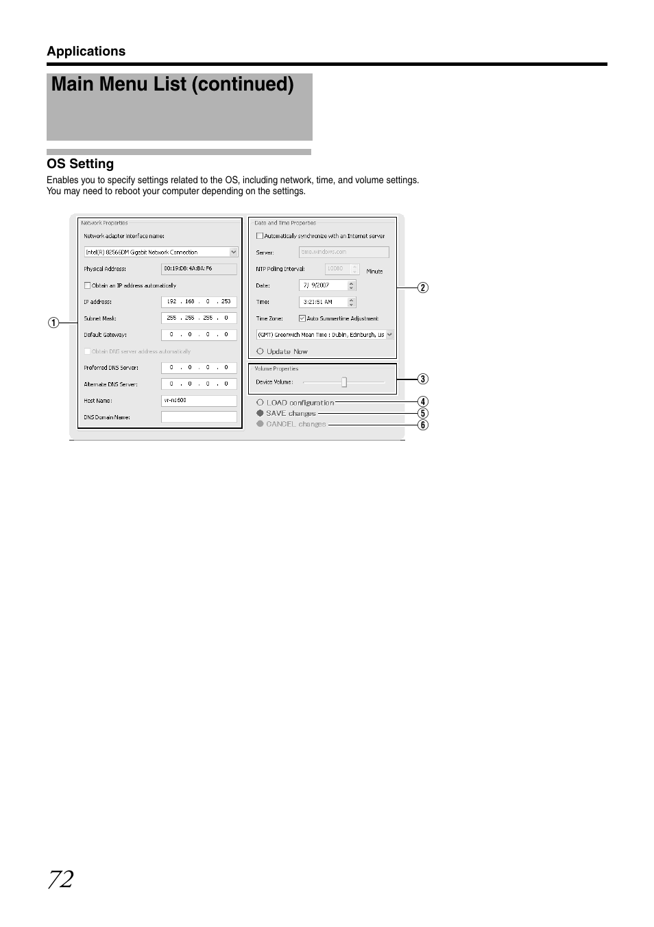 Os setting, Main menu list (continued) | JVC VR-N1600U User Manual | Page 80 / 162
