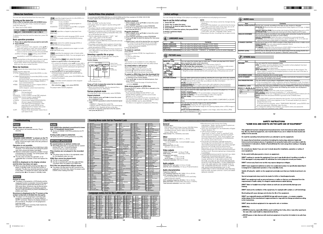 JVC XV-N422S User Manual | Page 2 / 2