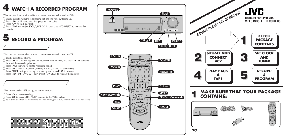 JVC HR-VP676U User Manual | 2 pages