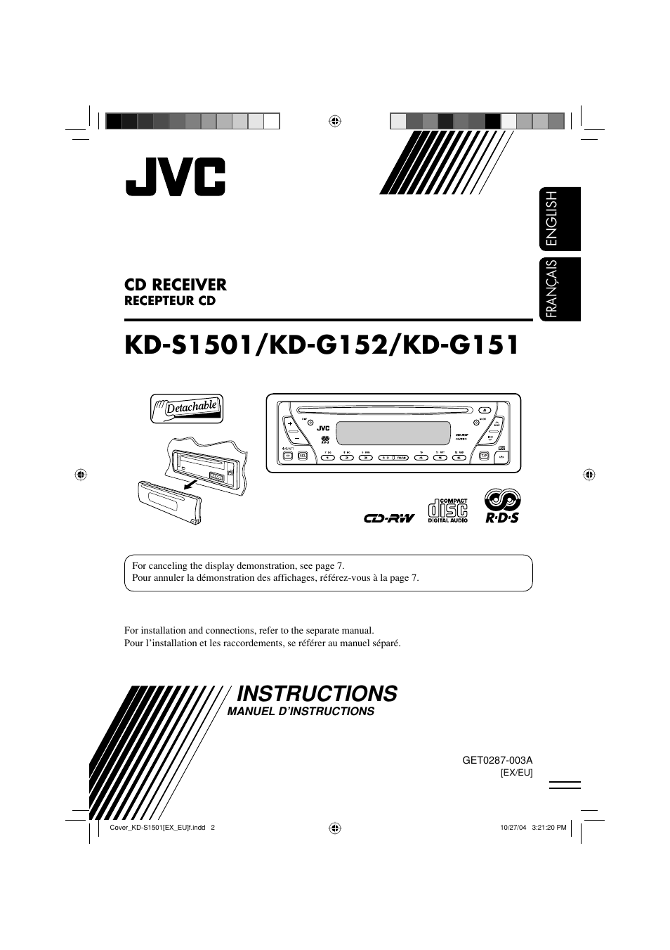 JVC GET0287-003A User Manual | 26 pages