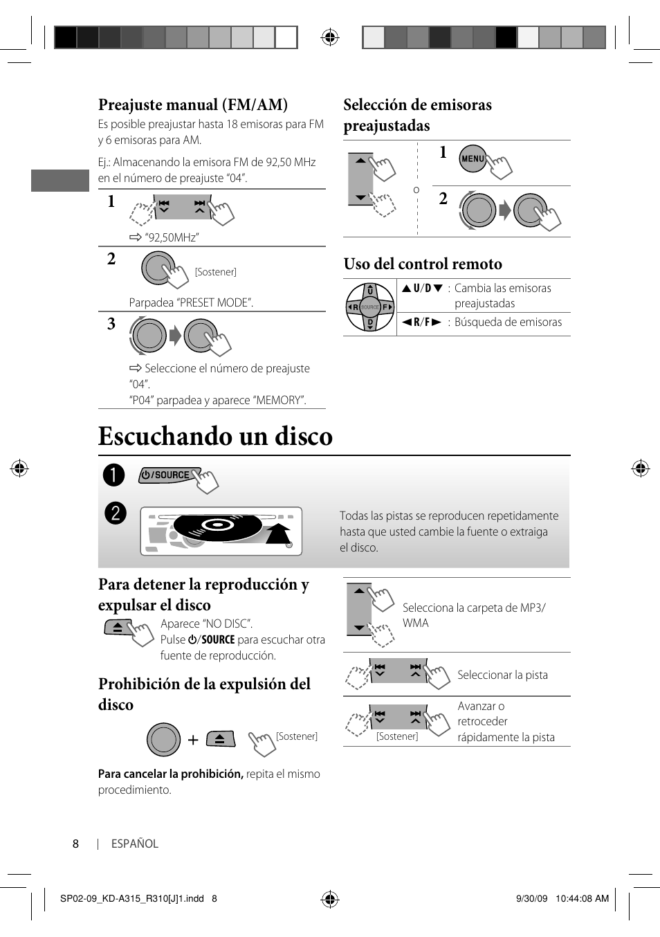 Escuchando un disco | JVC GET0626-001A User Manual | Page 42 / 107