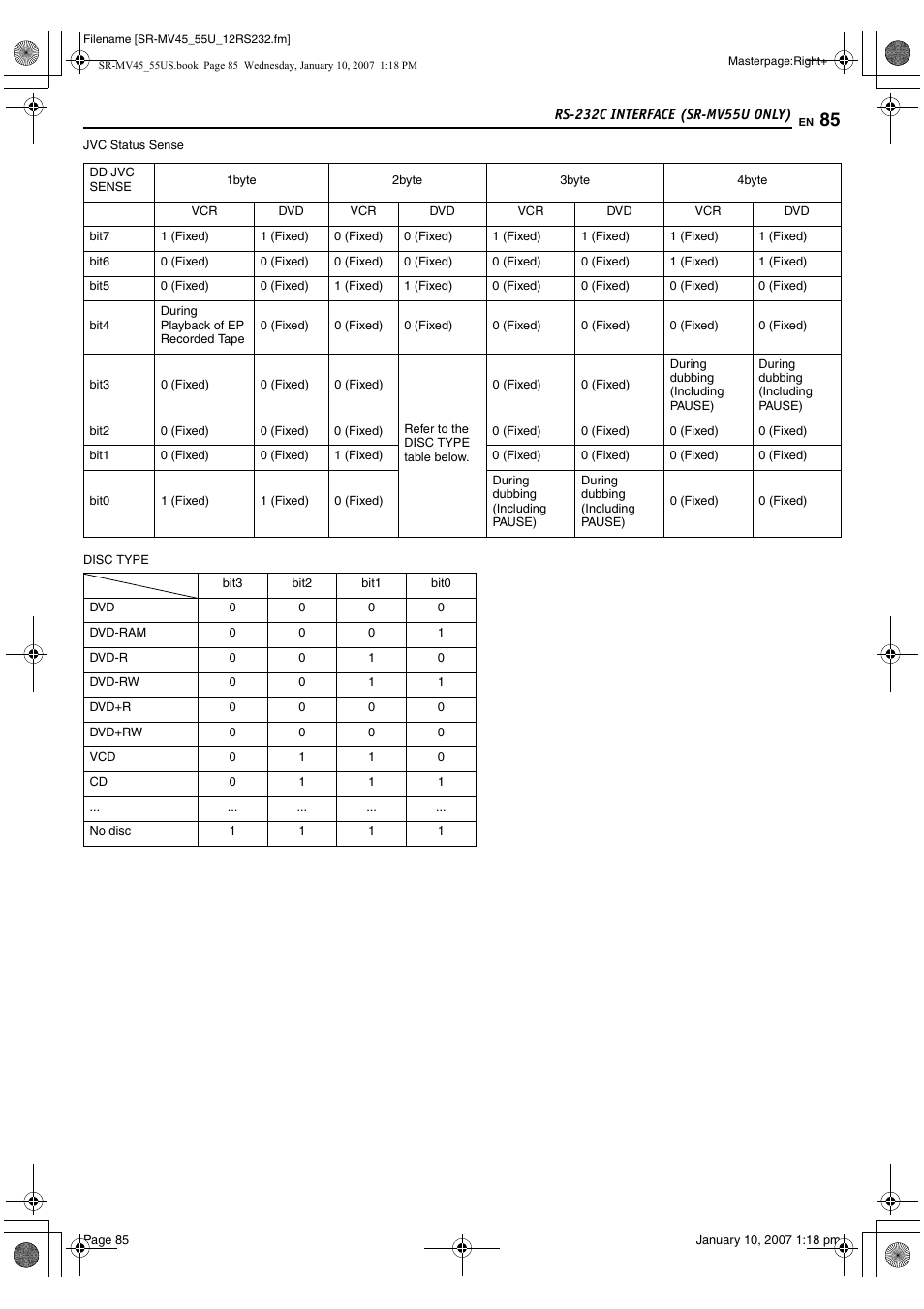JVC SR MV45U User Manual | Page 85 / 88