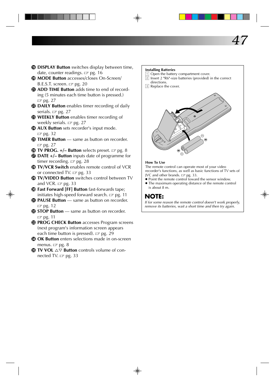 JVC HR-J235EK User Manual | Page 47 / 48