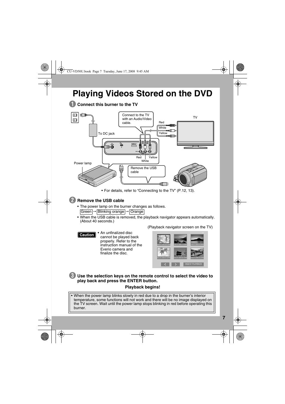 Playing videos stored on the dvd | JVC LYT1942-001A User Manual | Page 7 / 52