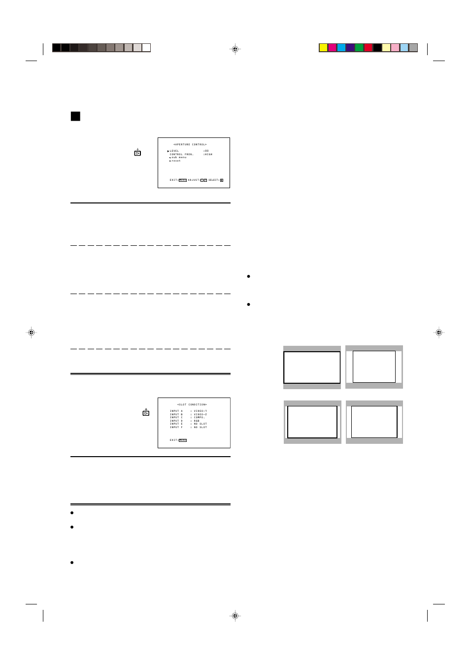Item contents and adjustment range/settings, English | JVC V1700CG User Manual | Page 11 / 24