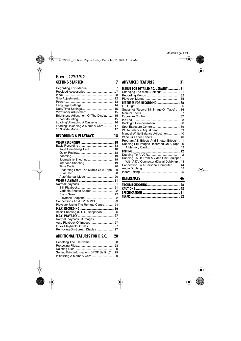 JVC GR-D775U User Manual | Page 6 / 52