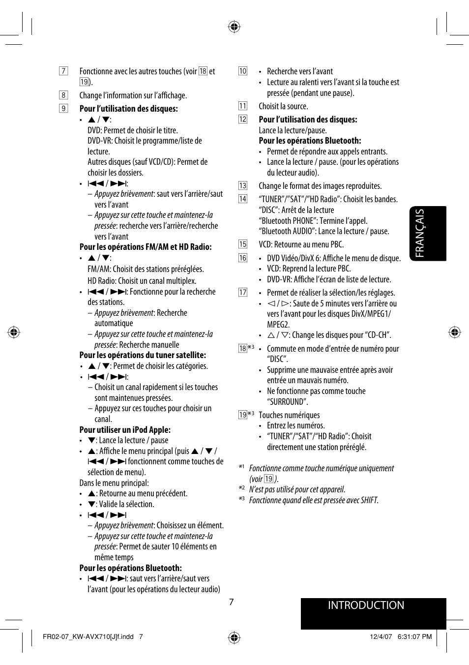 Français introduction | JVC KW-ADV790 User Manual | Page 143 / 207