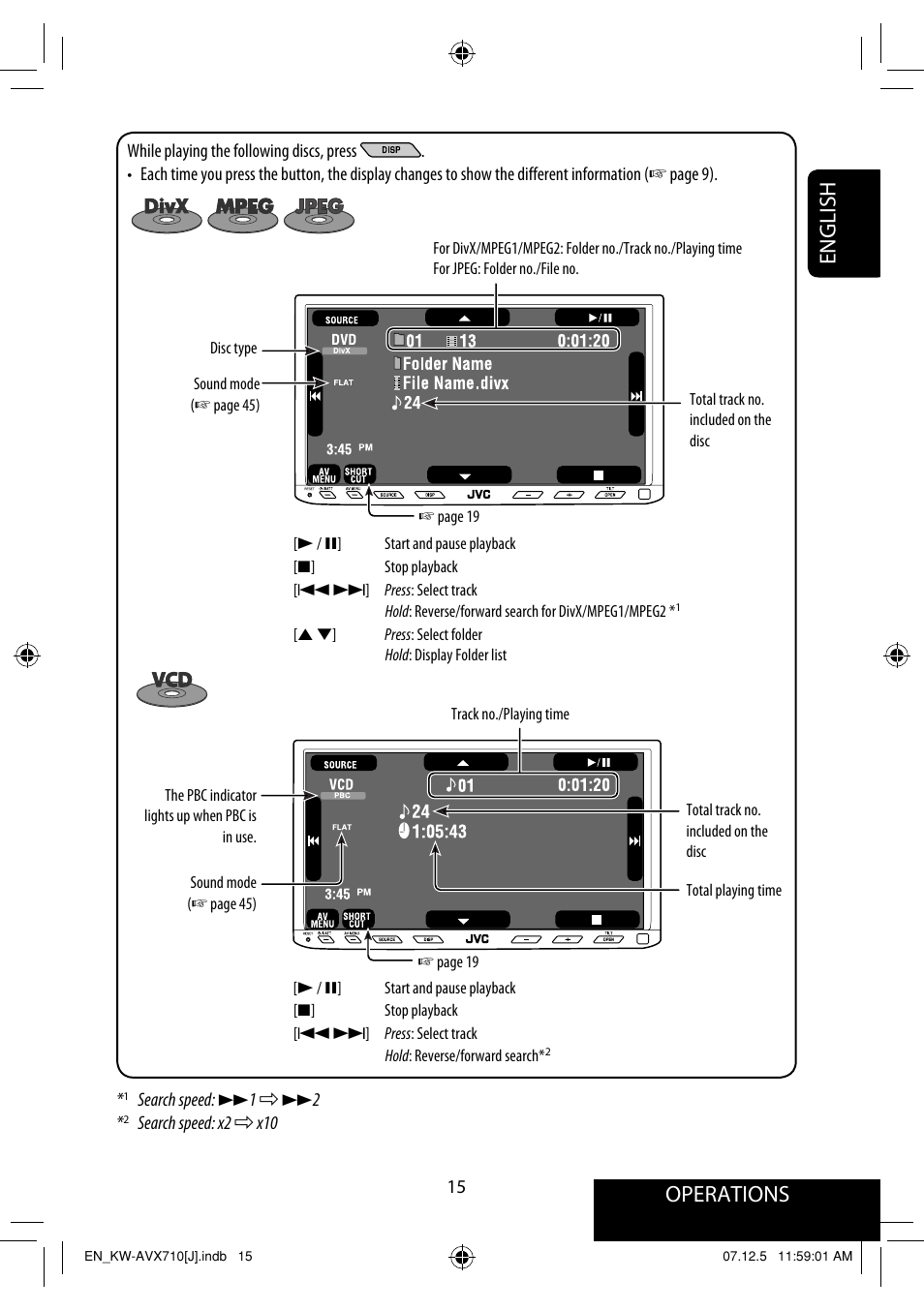 Operations, English | JVC KW-ADV790 User Manual | Page 15 / 207