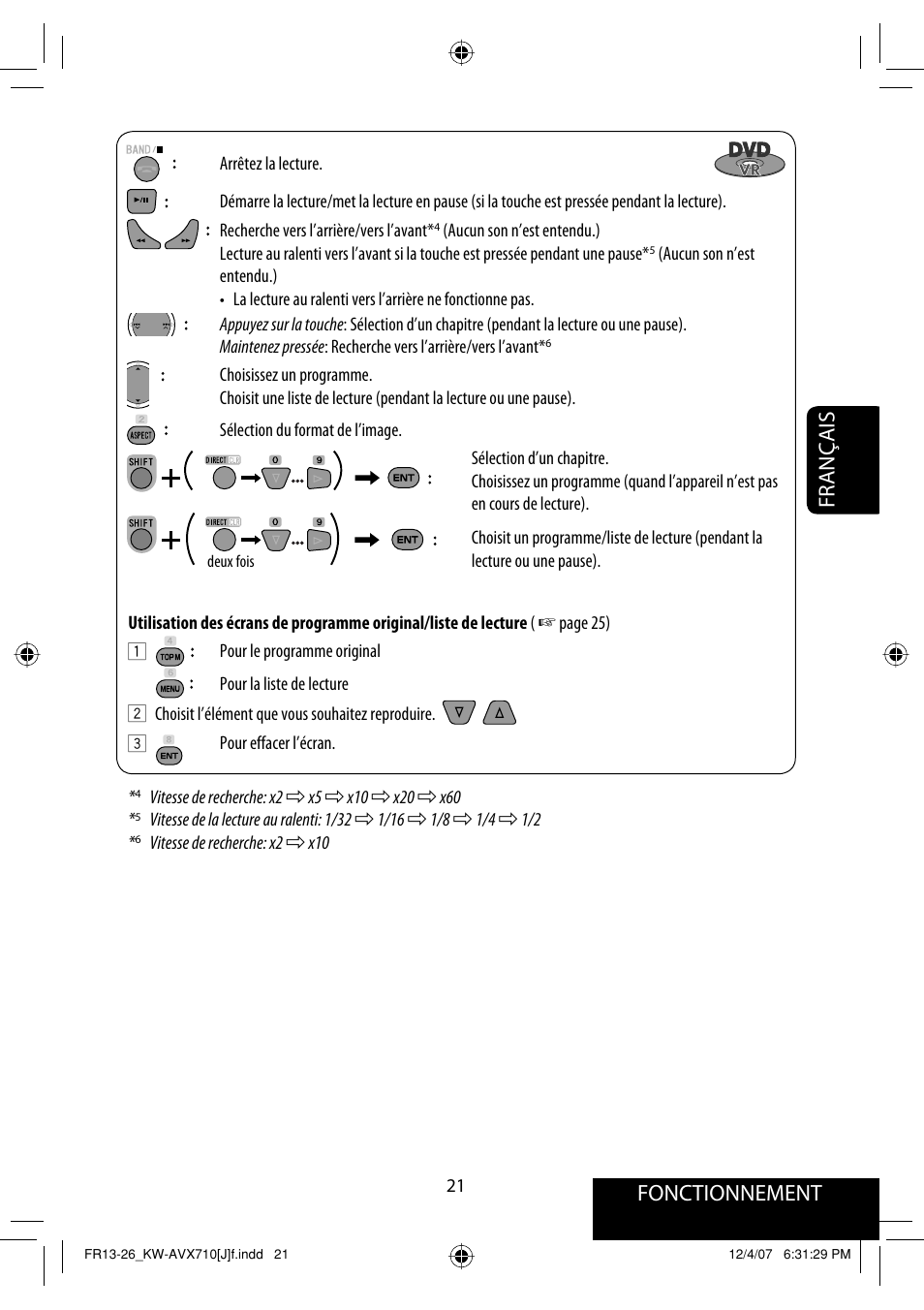 Fonctionnement, Français | JVC KW-ADV790 User Manual | Page 157 / 207