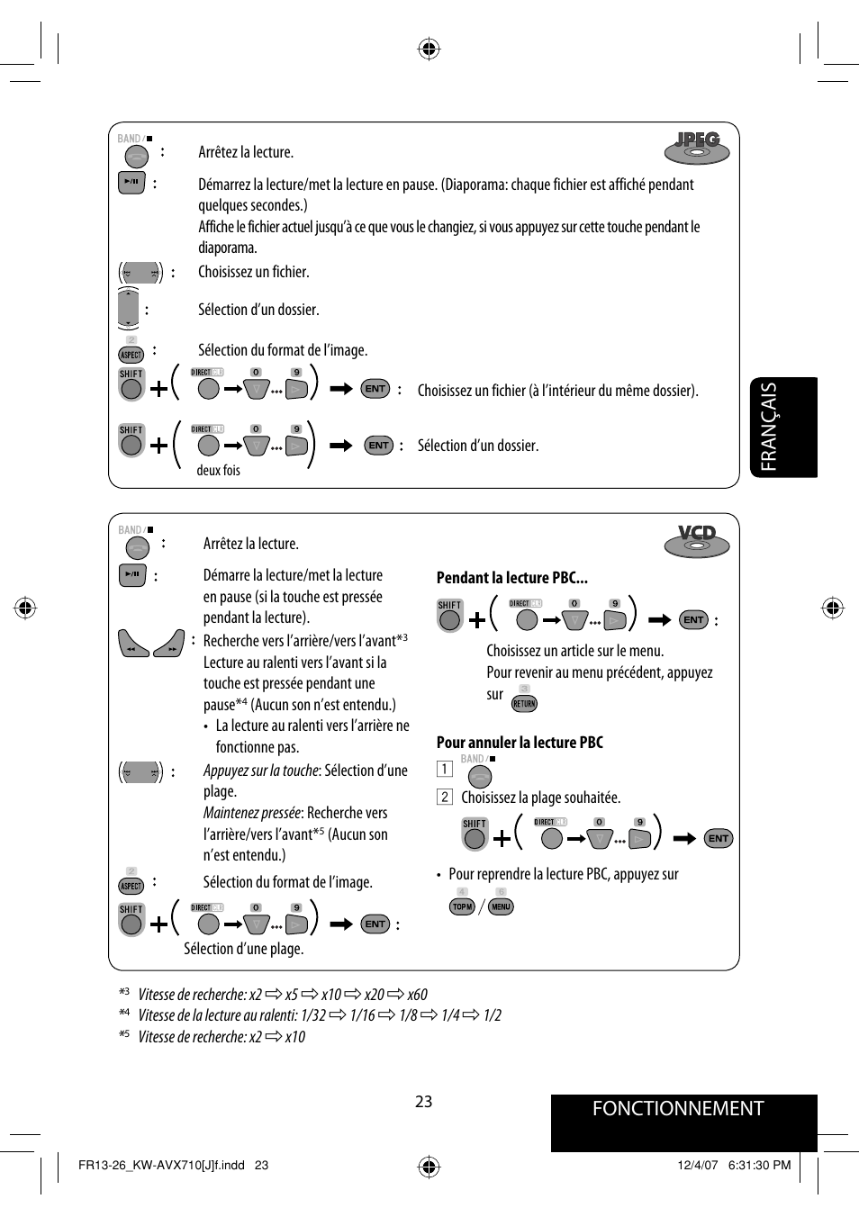 Fonctionnement, Français | JVC KW-ADV790 User Manual | Page 159 / 207