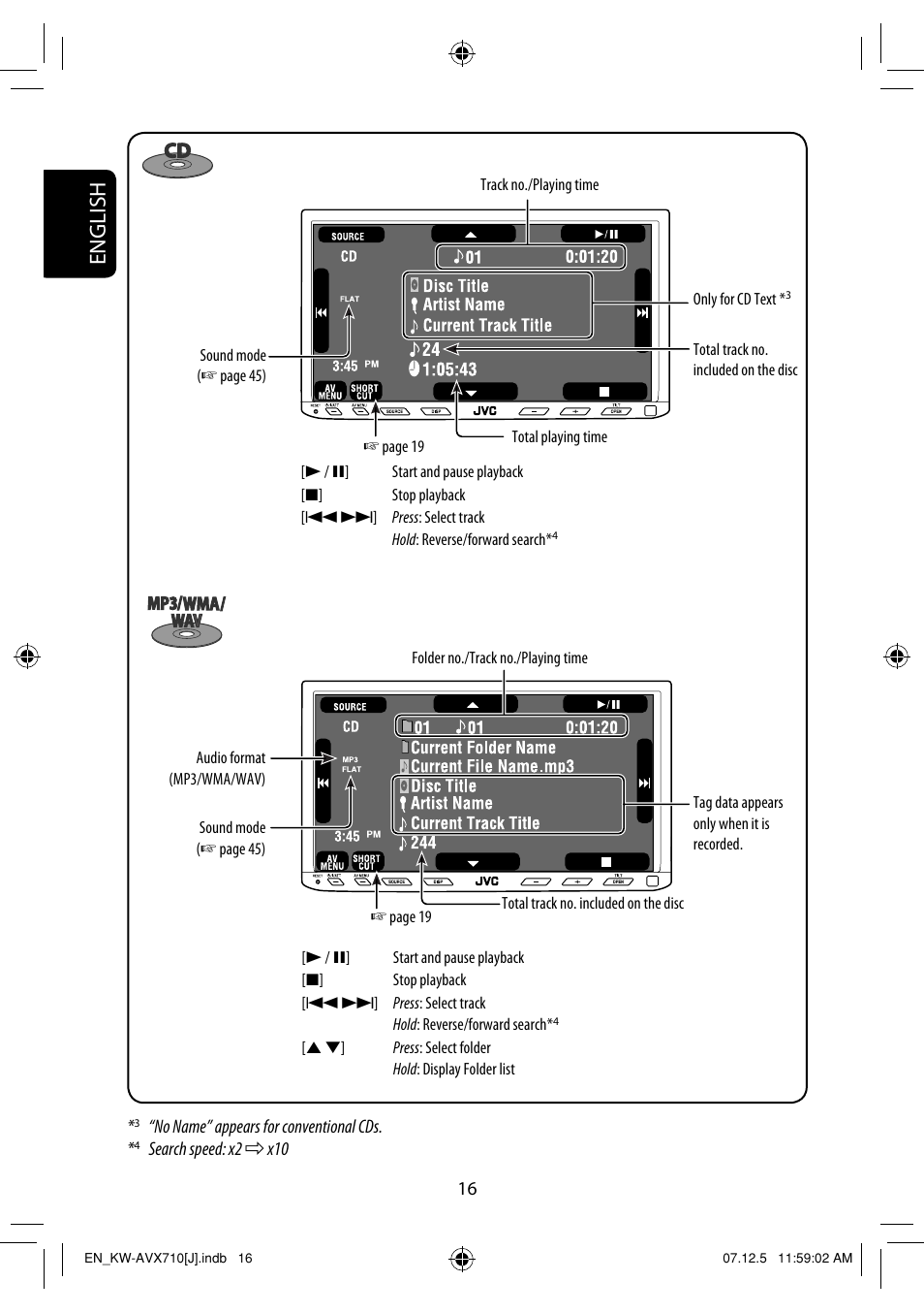 English | JVC KW-ADV790 User Manual | Page 16 / 207