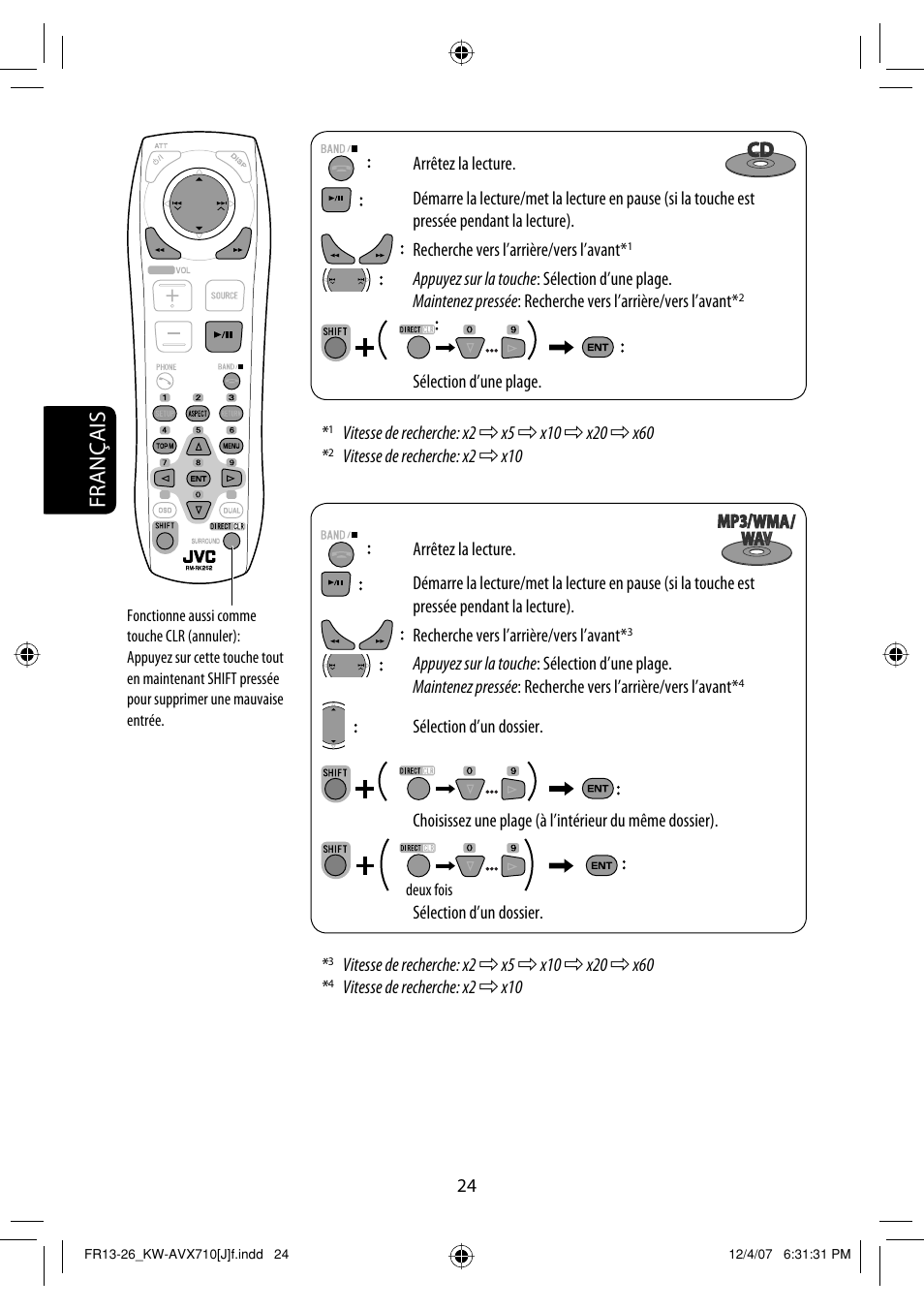 Français | JVC KW-ADV790 User Manual | Page 160 / 207