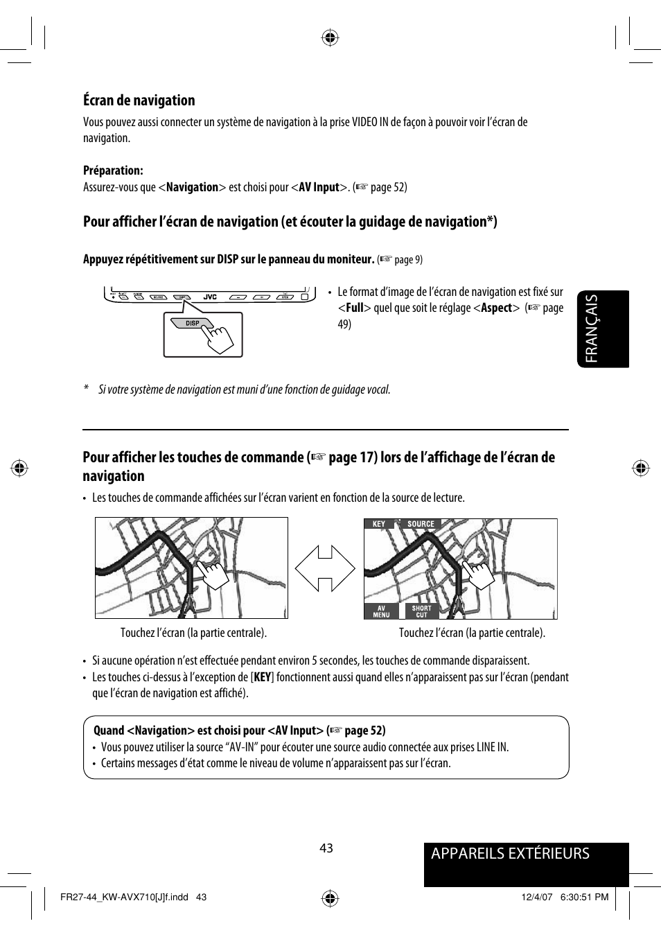 Écran de navigation | JVC KW-ADV790 User Manual | Page 179 / 207