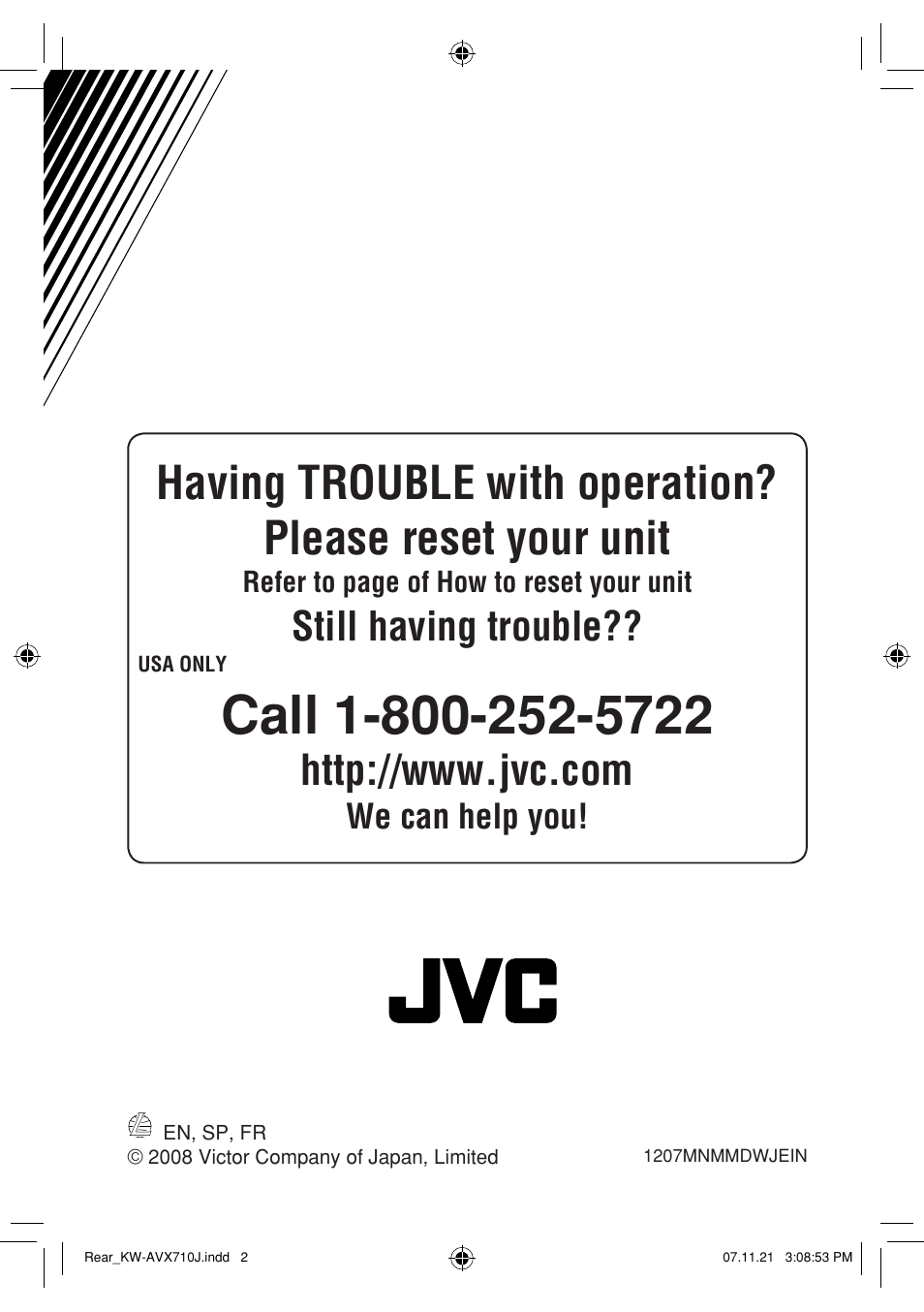 Still having trouble, We can help you | JVC KW-ADV790 User Manual | Page 206 / 207