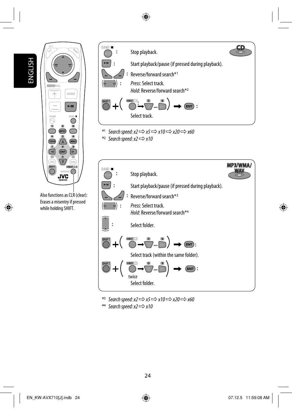 English | JVC KW-ADV790 User Manual | Page 24 / 207