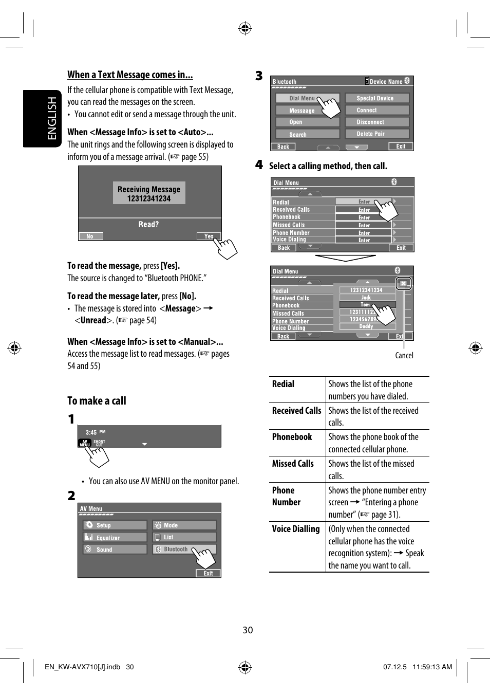 English | JVC KW-ADV790 User Manual | Page 30 / 207