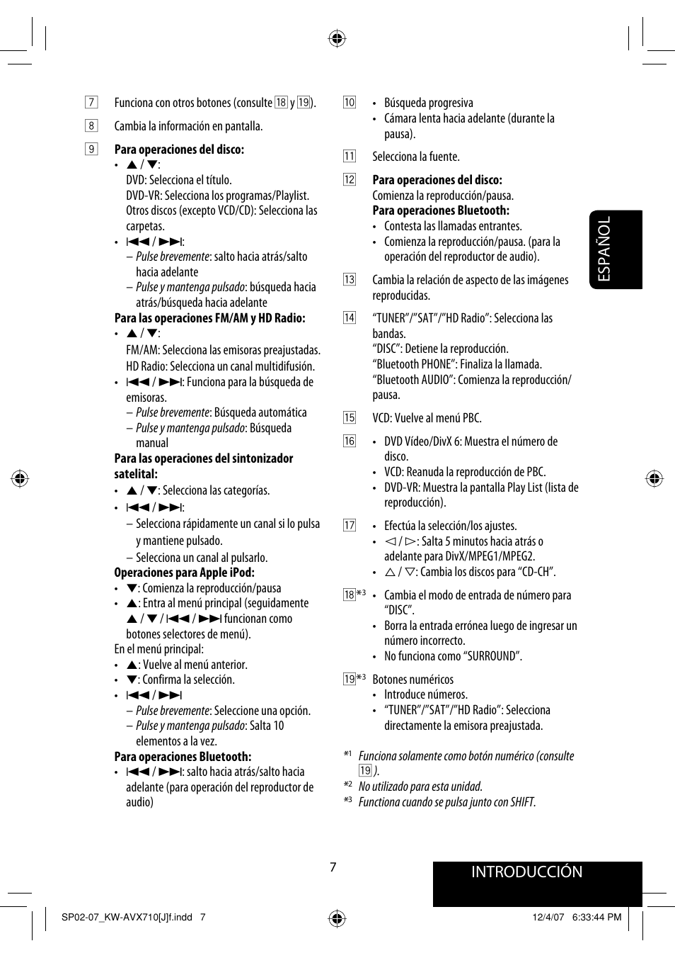 Español introducción | JVC KW-ADV790 User Manual | Page 75 / 207