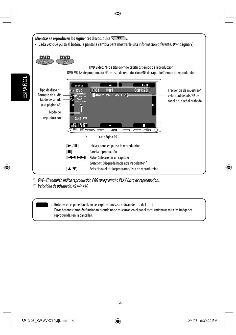 Español | JVC KW-ADV790 User Manual | Page 82 / 207
