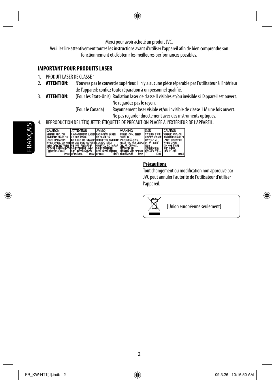 Francais, Français | JVC KW-NT1 User Manual | Page 196 / 293