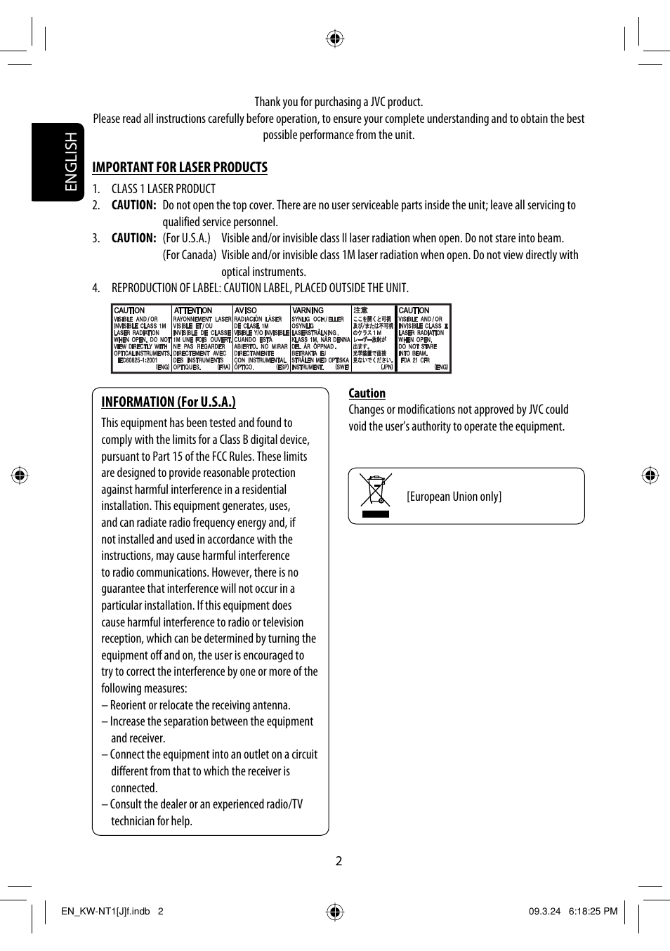 English | JVC KW-NT1 User Manual | Page 2 / 293