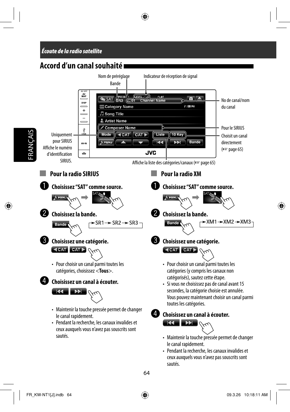 Accord d’un canal souhaite, Accord d’un canal souhaité | JVC KW-NT1 User Manual | Page 258 / 293